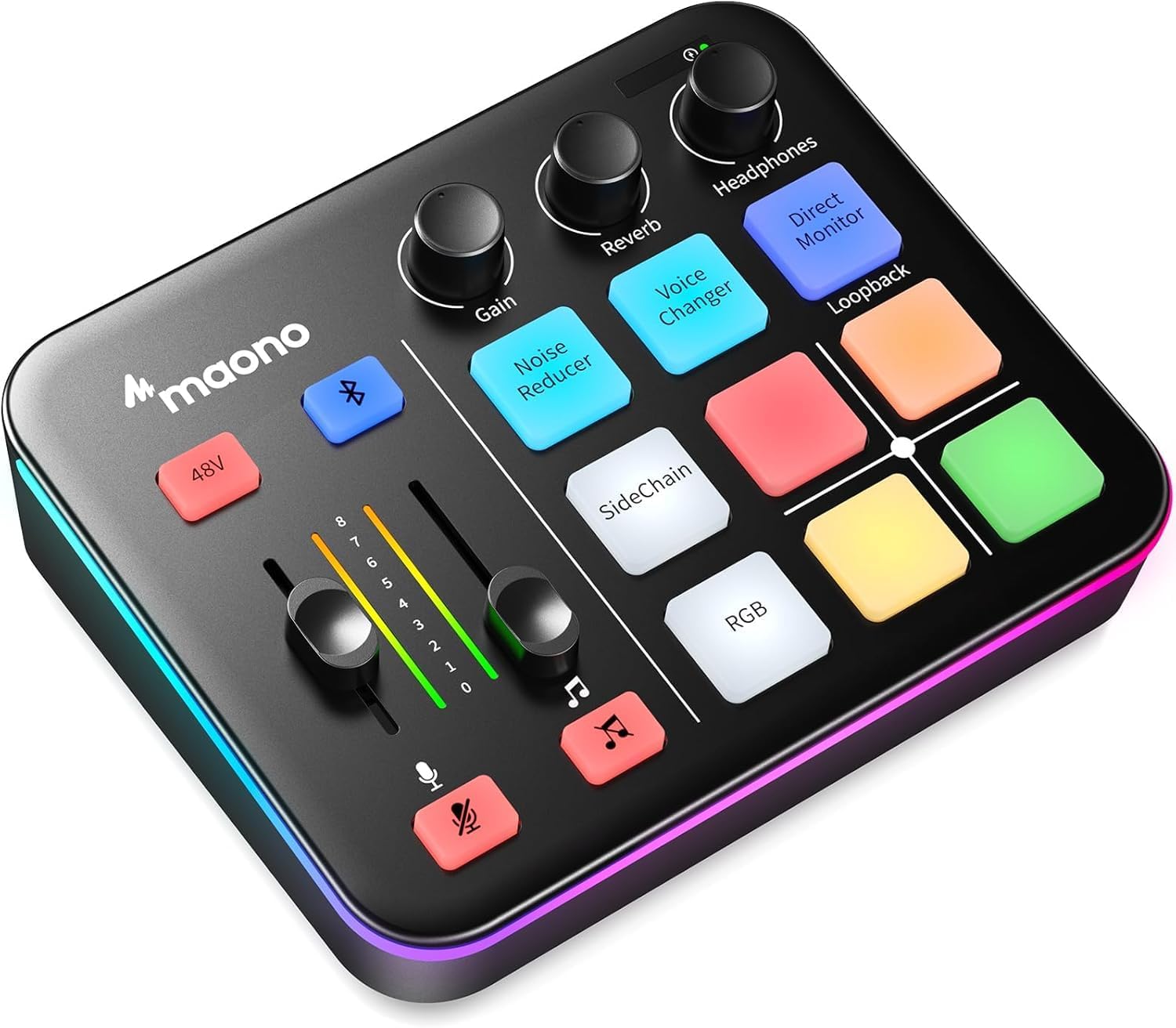 Black Maono G1 Neo Gaming Mixer Sound Card Audio