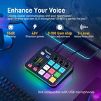 Black Maono G1 Neo Gaming Mixer Sound Card Audio