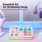 White Maono G1 Neo Gaming Mixer Sound Card Audio