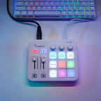 White Maono G1 Neo Gaming Mixer Sound Card Audio